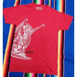 Dungeons And Dragons Loot Gaming Red White Mens S T-shirt Cotton S/S Red
